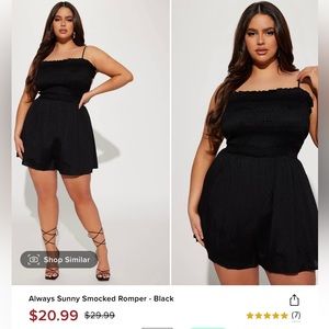 NWT black Romper from FashionNova